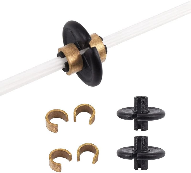 Yls Archery Slide-On Kisser Button Black with Copper Anchor Clips (Pack of 2) - Image 1